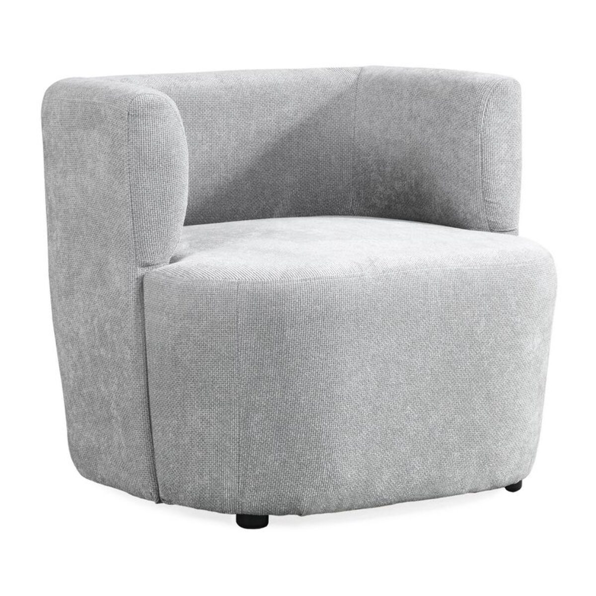 Poltroncina moderna da salotto in tessuto grigio chiaro - Seattle