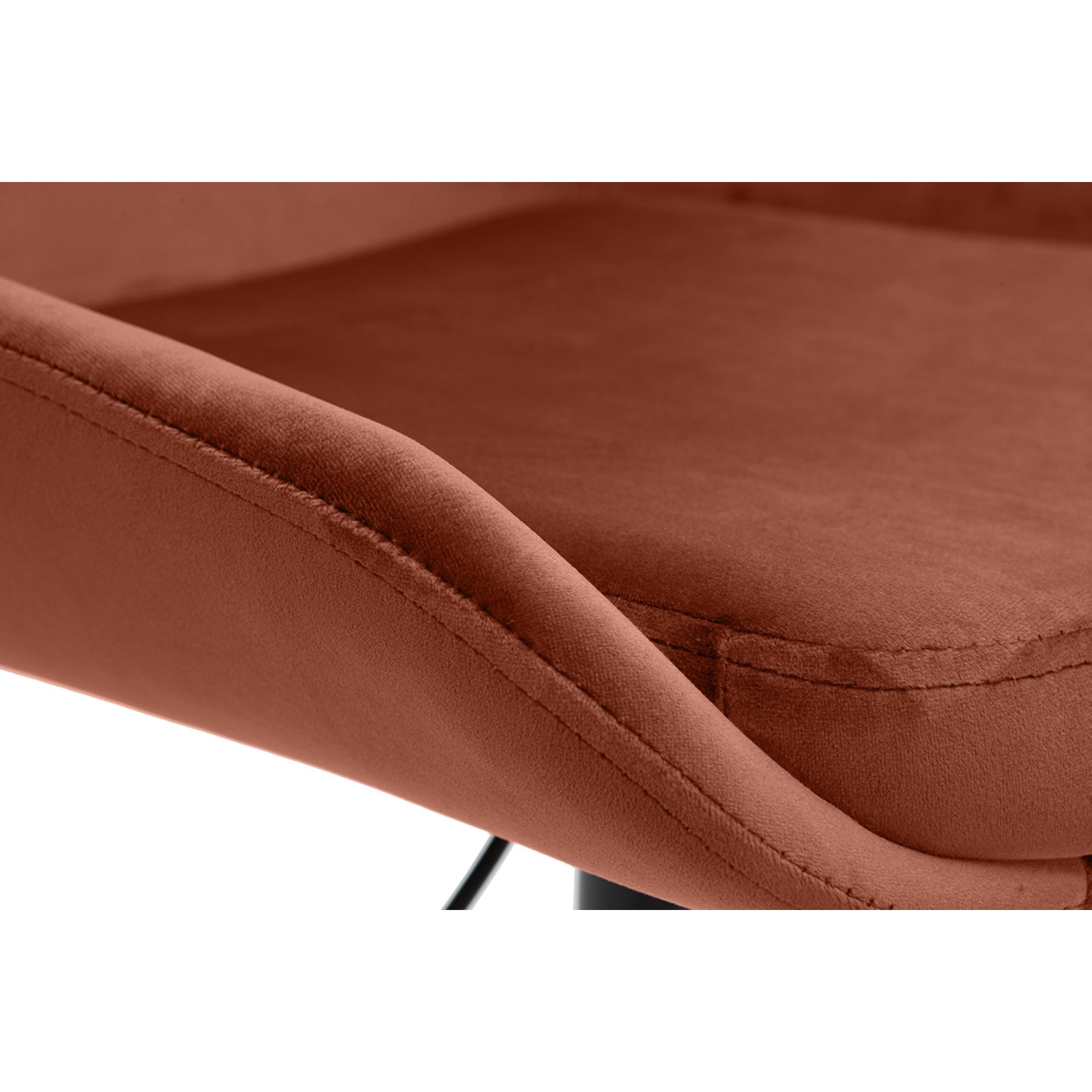 Tabourets de bar design réglables velours rouge tomette (lot de 2) HOLO