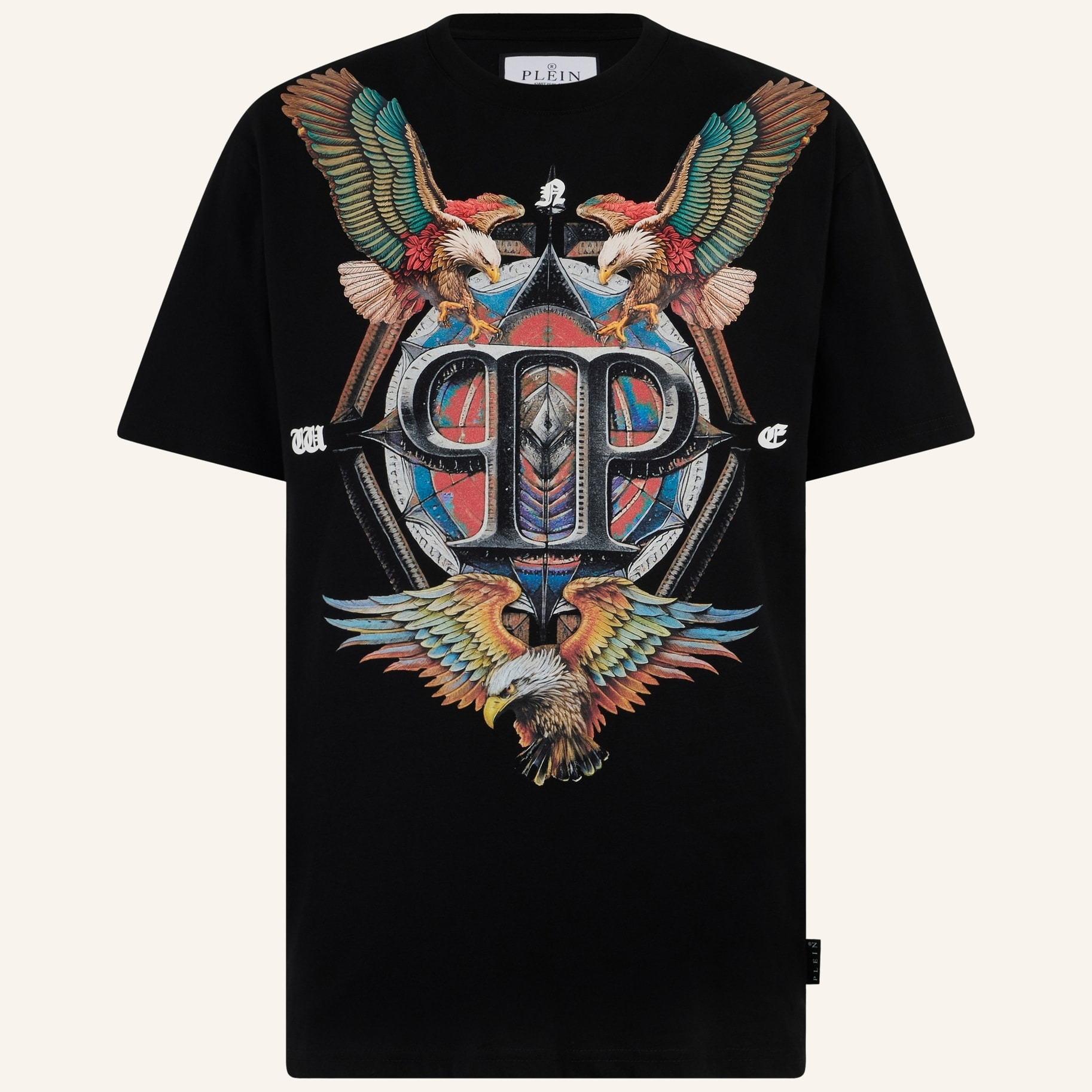 PHILIPP PLEIN Camiseta de cuello redondo y manga corta TATTOO