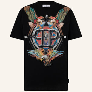 PHILIPP PLEIN Camiseta de cuello redondo y manga corta TATTOO