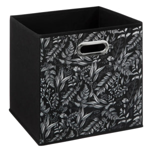 Panier tissu 31x31cm noir avec motifs "Mix 'n Modul"