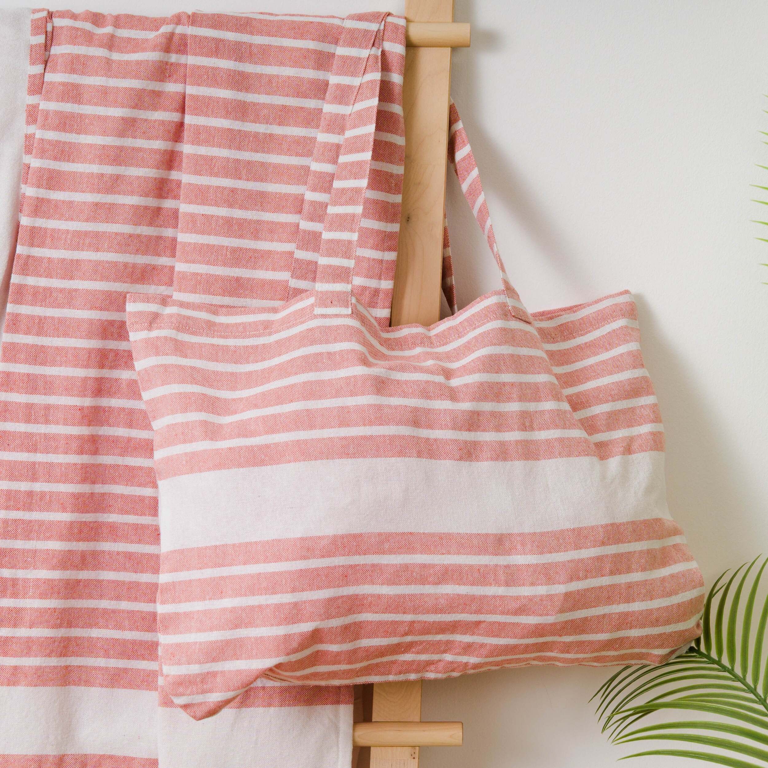 Pack Toalla Pareo + Bolso Raya algodón
