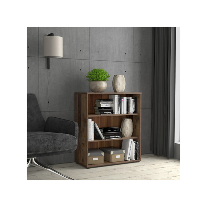 Étagère H. 86 x L. 74 cm décor bois vintage avec 2 étagères - MIA
