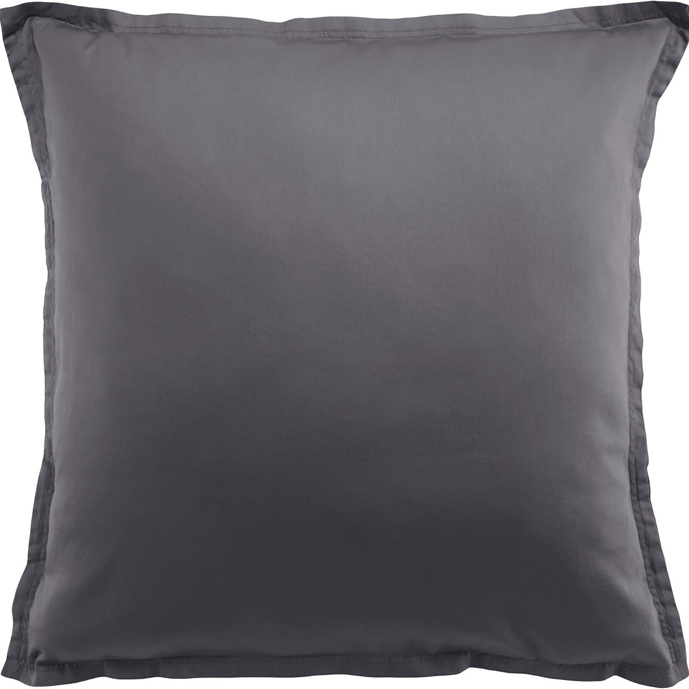 Paire de Taies D'oreiller 1pcs 100% Satin De Coton 105 Fils Gris Fonce