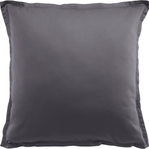 Paire de Taies D'oreiller 1pcs 100% Satin De Coton 105 Fils Gris Fonce