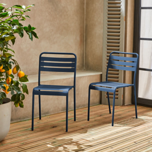 Chaise de jardin acier (lot de 2) AMÉLIA