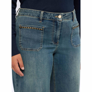 Fiorella Rubino - Jeans wide leg effetto used - Blu