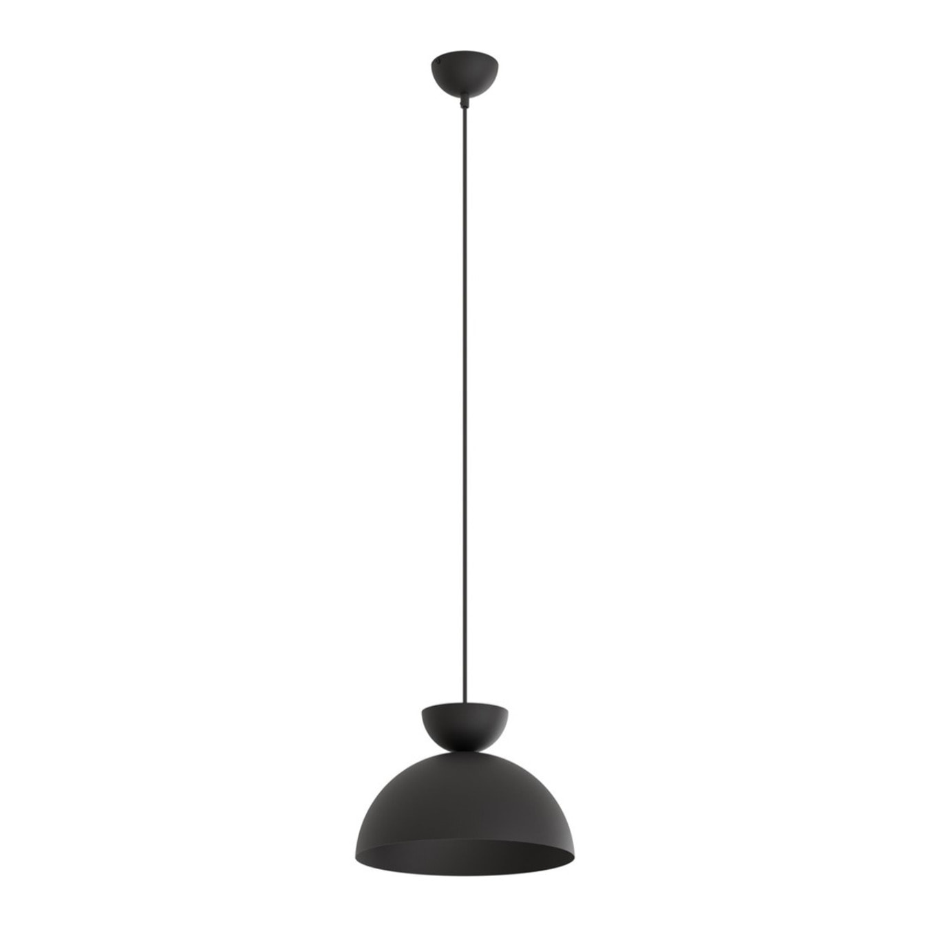 Lampada a sospensione LUNARO in acciaio nero opaco