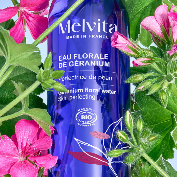 Eau Florale de Géranium Bio - Affine le Grain de Peau 200 ml
