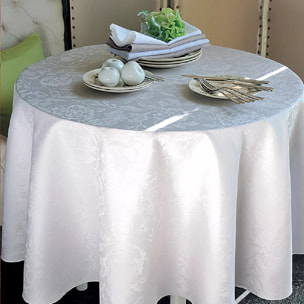 Nappe enduite jacquard Mille charmes nacre