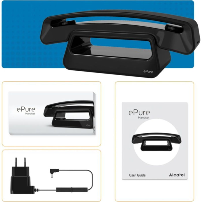 Combiné supplémentaire ALCATEL Combiné Supp ePure Iconic Noir