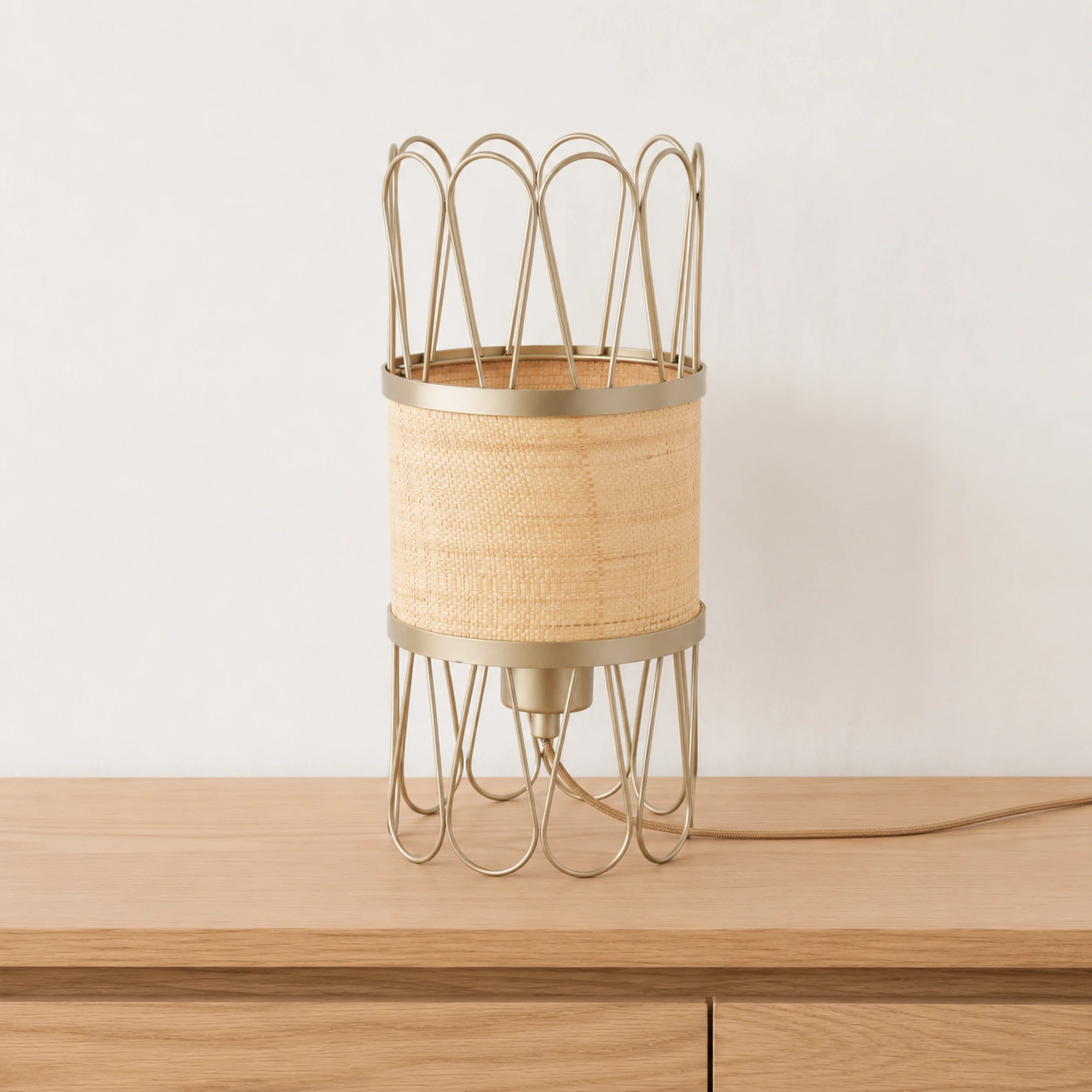 Lampe à poser en rotin - Flore