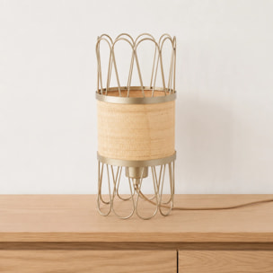 Lampe à poser en rotin - Flore