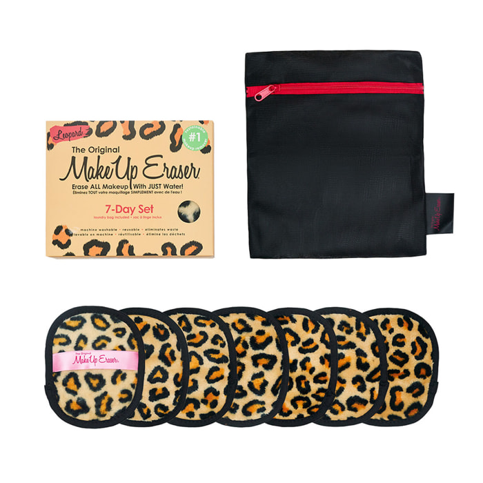 Leopard 7 Day Set - Serviettes Démaquillantes Réutilisables