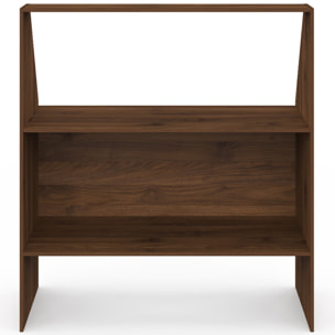 Etagère de rangement sous pente Jeanne effet noyer