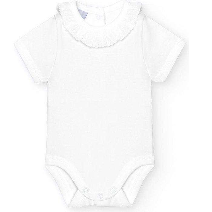Body bebé manga corta cuello batista
