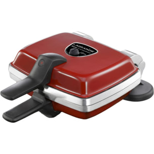 Gaufrier LAGRANGE super 2 antiadhésif rouge coeur