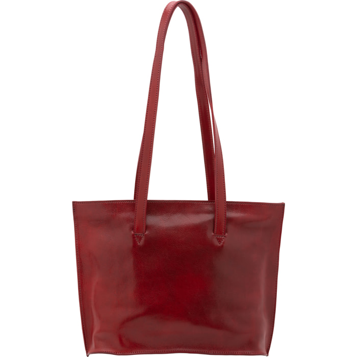 Borsa a spalla  da donna In Vera pelle Made in Italy 27x38,5x10 cm