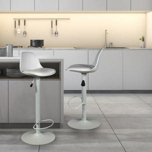 Tabouret De Bar Isak Blanc - Lot de 2