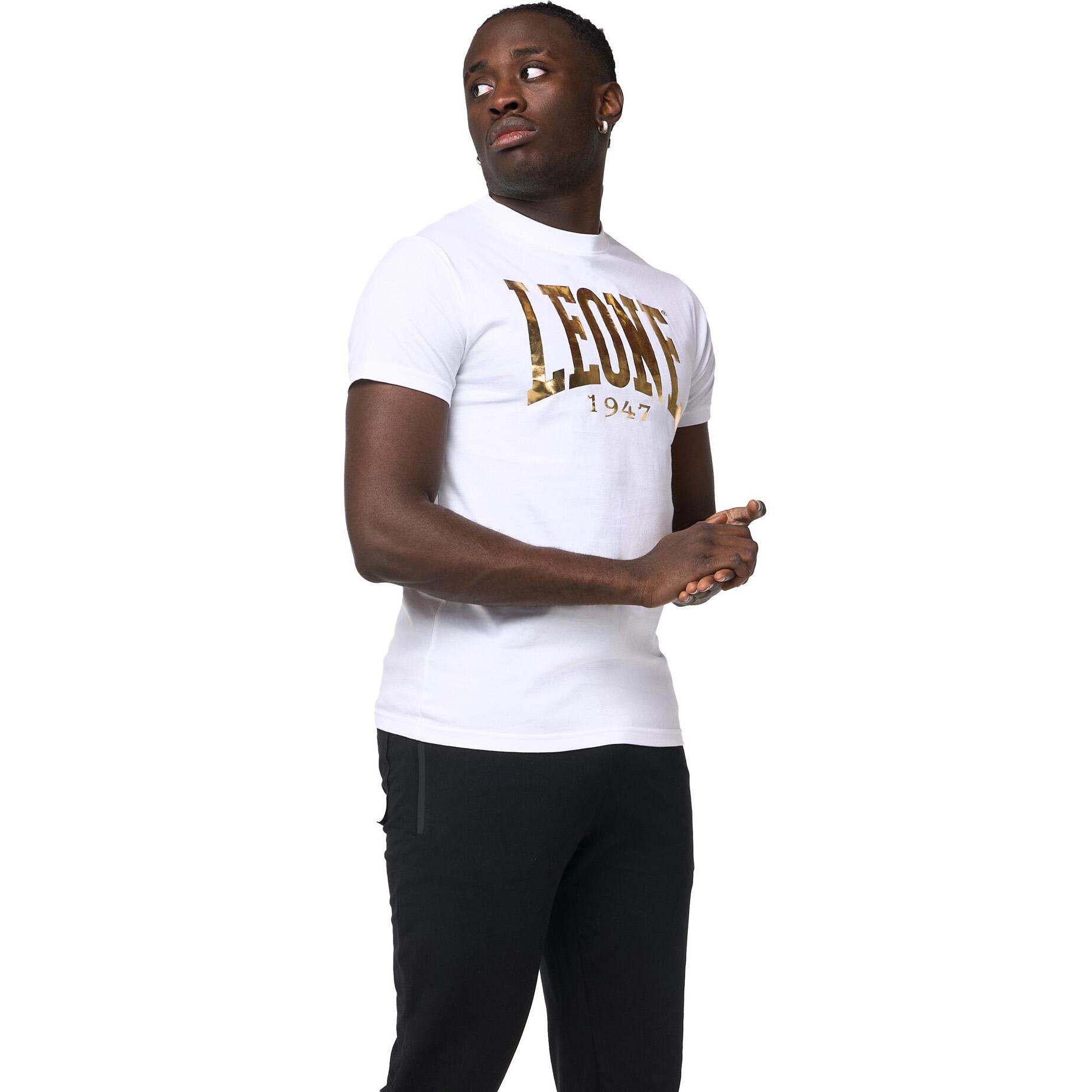 T-shirt a maniche corte da uomo logo oro Leone New Gold