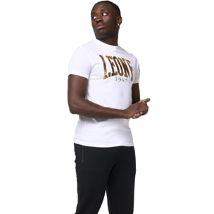 T-shirt a maniche corte da uomo logo oro Leone New Gold