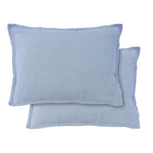 Parure de lit unie en lin Taies rectangulaires, PASSION LIN
