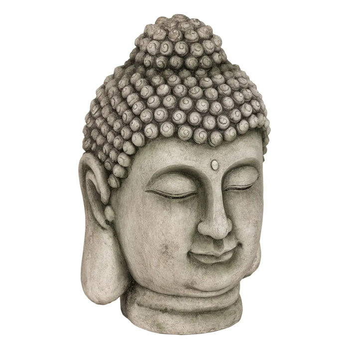 Statuette d exterieur bouddha "Osel" gris H60cm