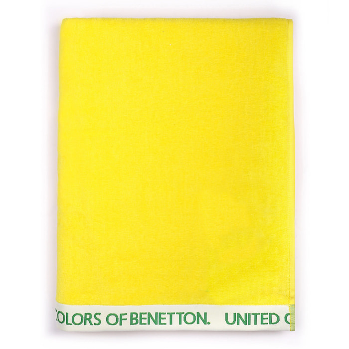 Toalla de playa  velour  amarillo  benetton