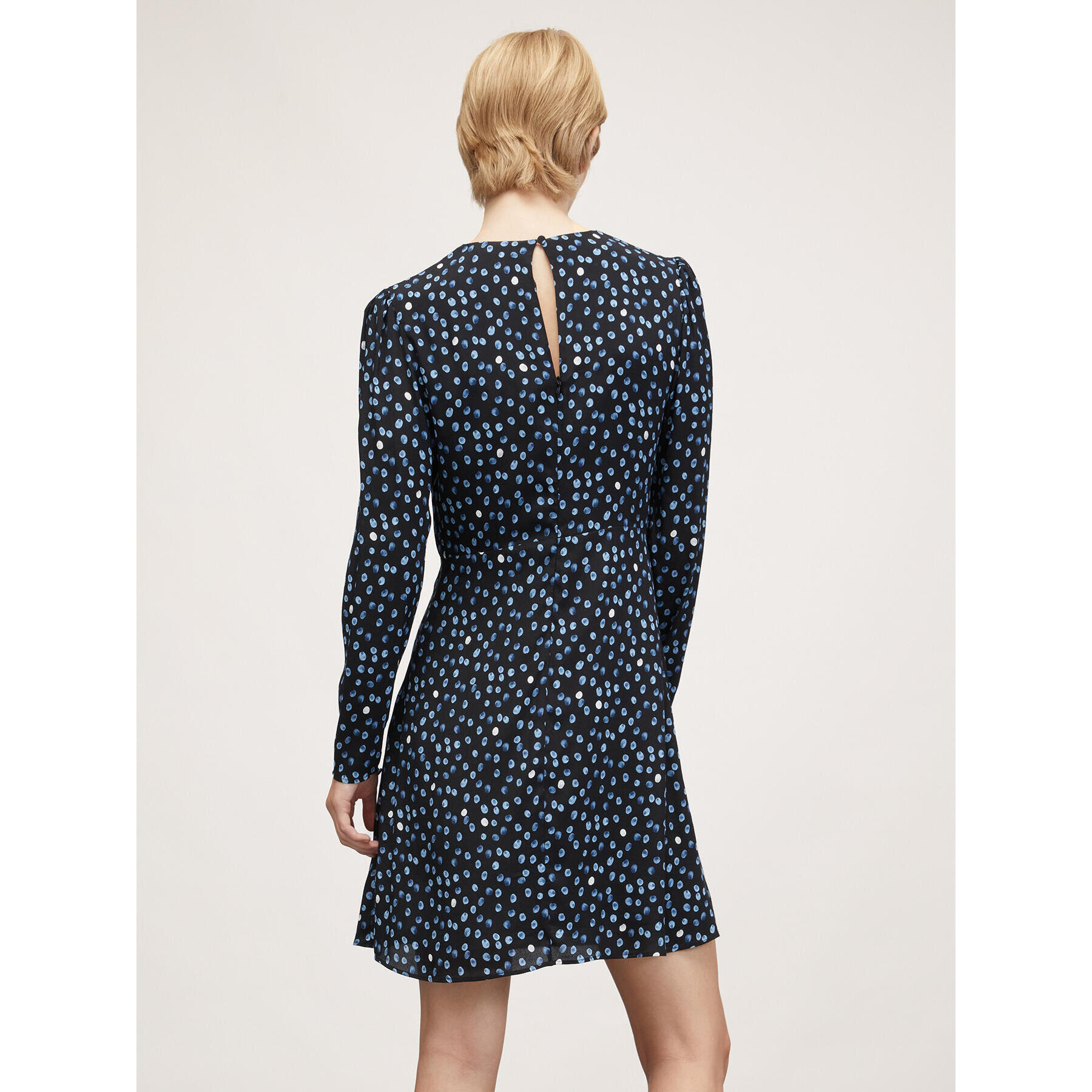 Motivi - Minivestido con estampado de lunares - Azul