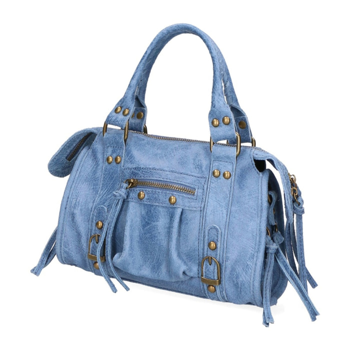 Borsa a spalla da donna - Modello Erisia - Vera pelle - 25.0 x 15.0 x 10.0 cm