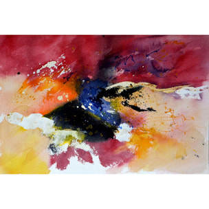 Tableau peint abstraite aquarelle Tableau alu Dibond