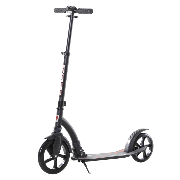 Trottinette pliable pour adulte enfant à partir 14 ans hauteur guidon réglable alu noir