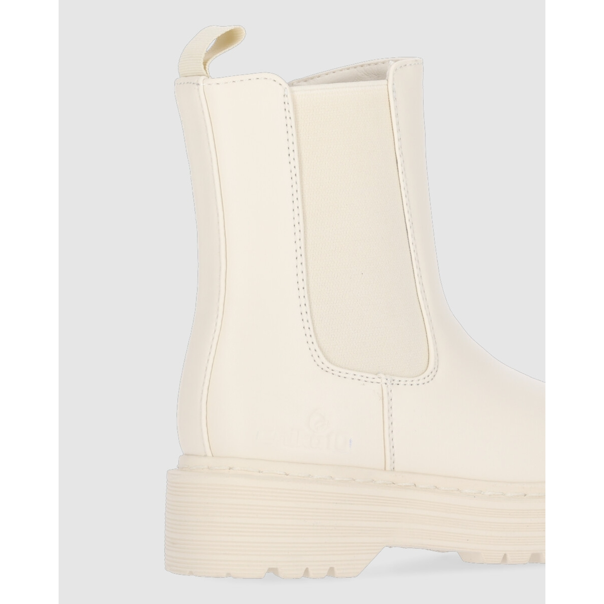 Botines - Blanco/Off White - Tacón: 3 cm