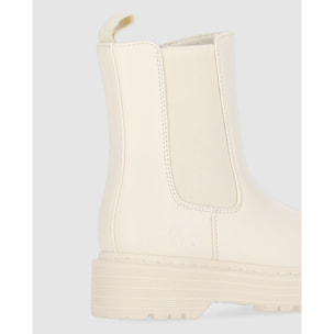 Botines - Blanco/Off White - Tacón: 3 cm