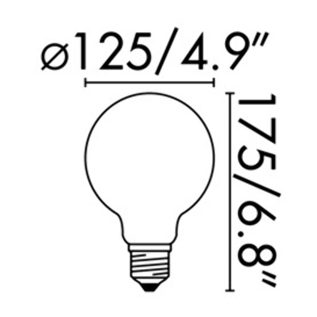 Bombilla GLOBO FILAMENTO LED AMBAR E27 4W 2200K Ø125