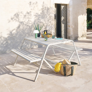 Ensemble de balcon "Drilia" argile 2 places en acier