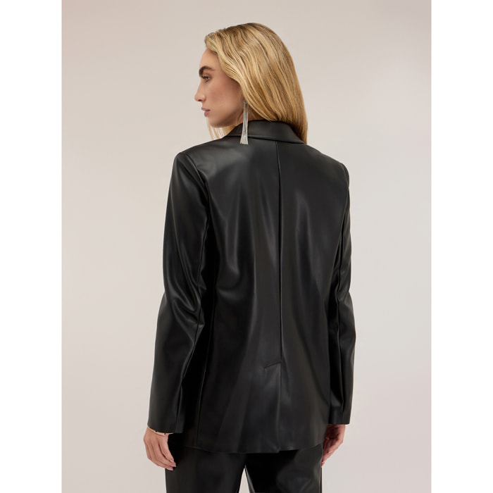 Motivi - Blazer monopetto con revers a lancia - Nero