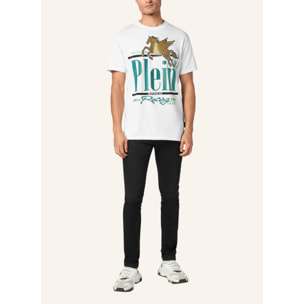 PHILIPP PLEIN Camiseta de cuello redondo y manga corta RACING