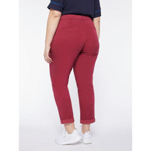 Fiorella Rubino - Pantaloni chinos in TENCEL™ - Bordeaux