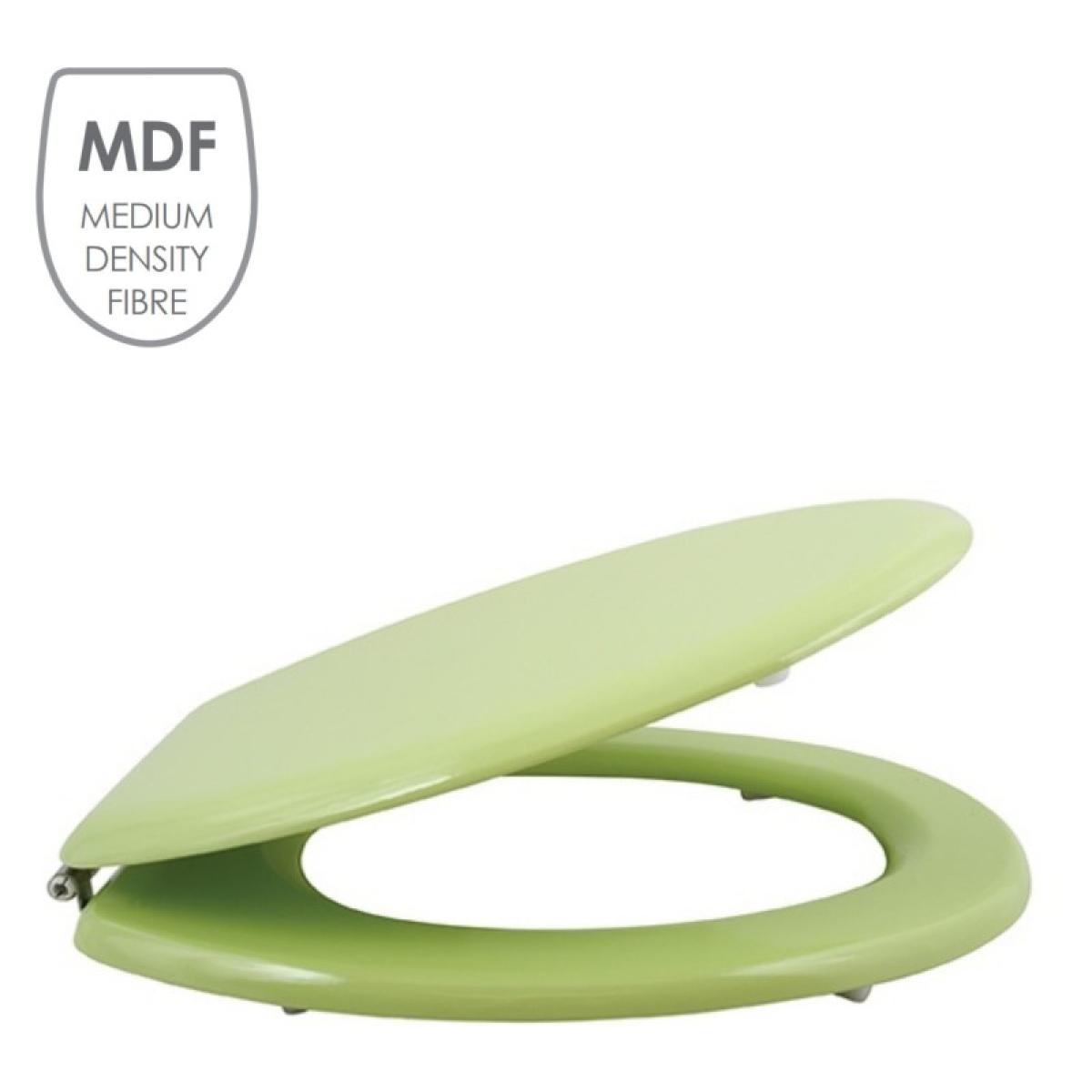 Abattant wc MDF CLÉO Vert Amande - Charnières Inox MSV