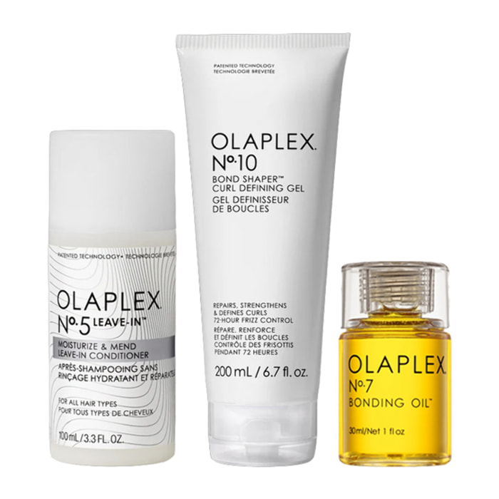 OLAPLEX Kit  Leave-In Conditioner 100ml + Curl Defining Gel N°10 200ml + Oil N°7 30ml