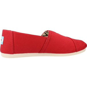 ALPARGATAS TOMS RED RECYCLED COTTON CANVAS