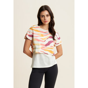 Set T-shirt Cropped multicolore e Canotta