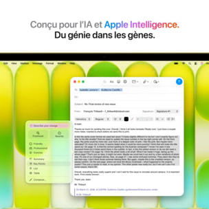 Ordinateur Apple MACBOOK Neo Puce A18 Pro CPU 6 / GPU 5 coeurs Mémoire RAM 8Go Stockage 256Go SSD Jaune agrume