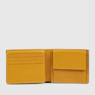 Piquadro Portafogli in pelle con volantino porta documenti, porta carte di credito e protezione RFID