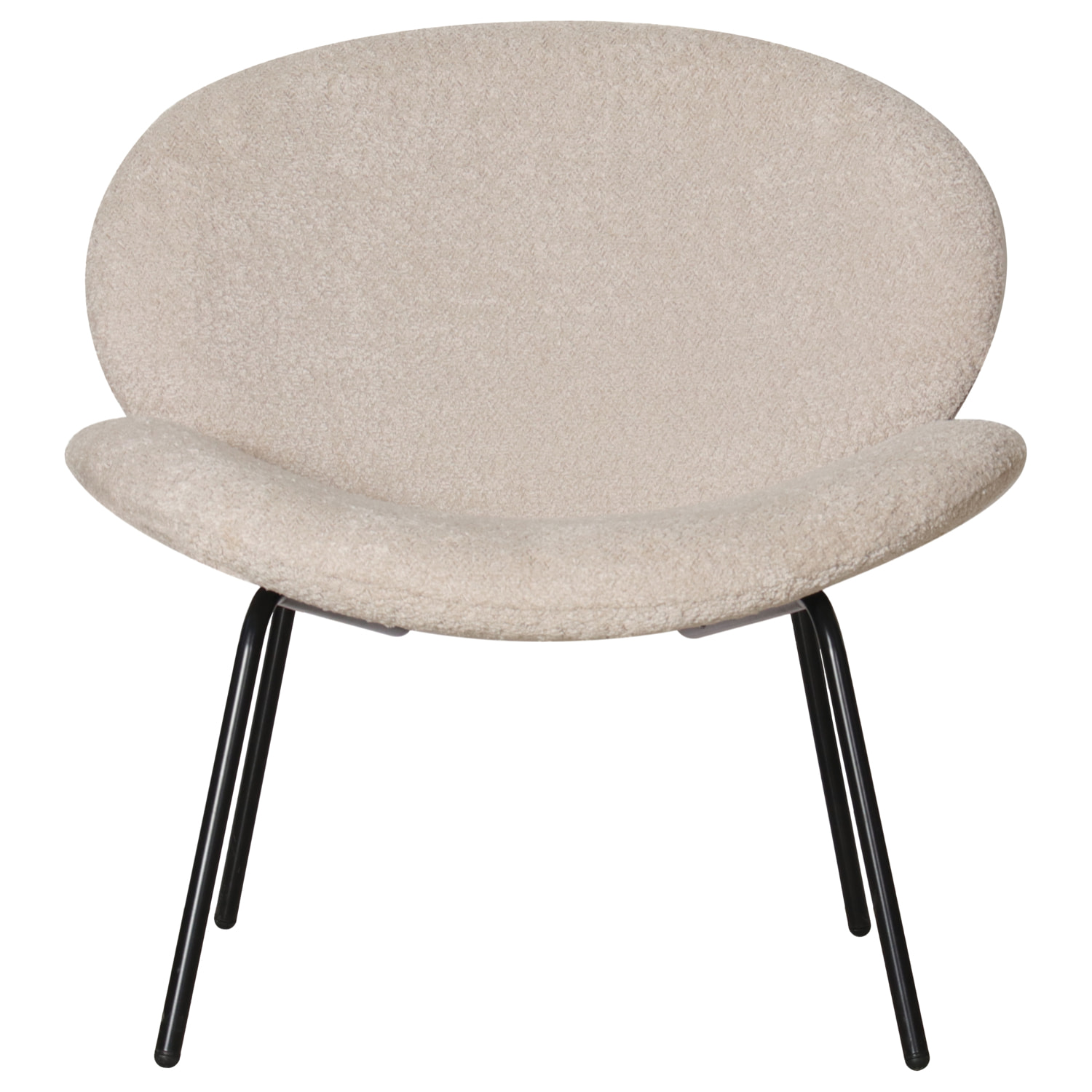 Fauteuil en tissu beige chiné SACHA