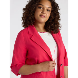 Fiorella Rubino - Blazer con mangas a la altura del codo - Rojo