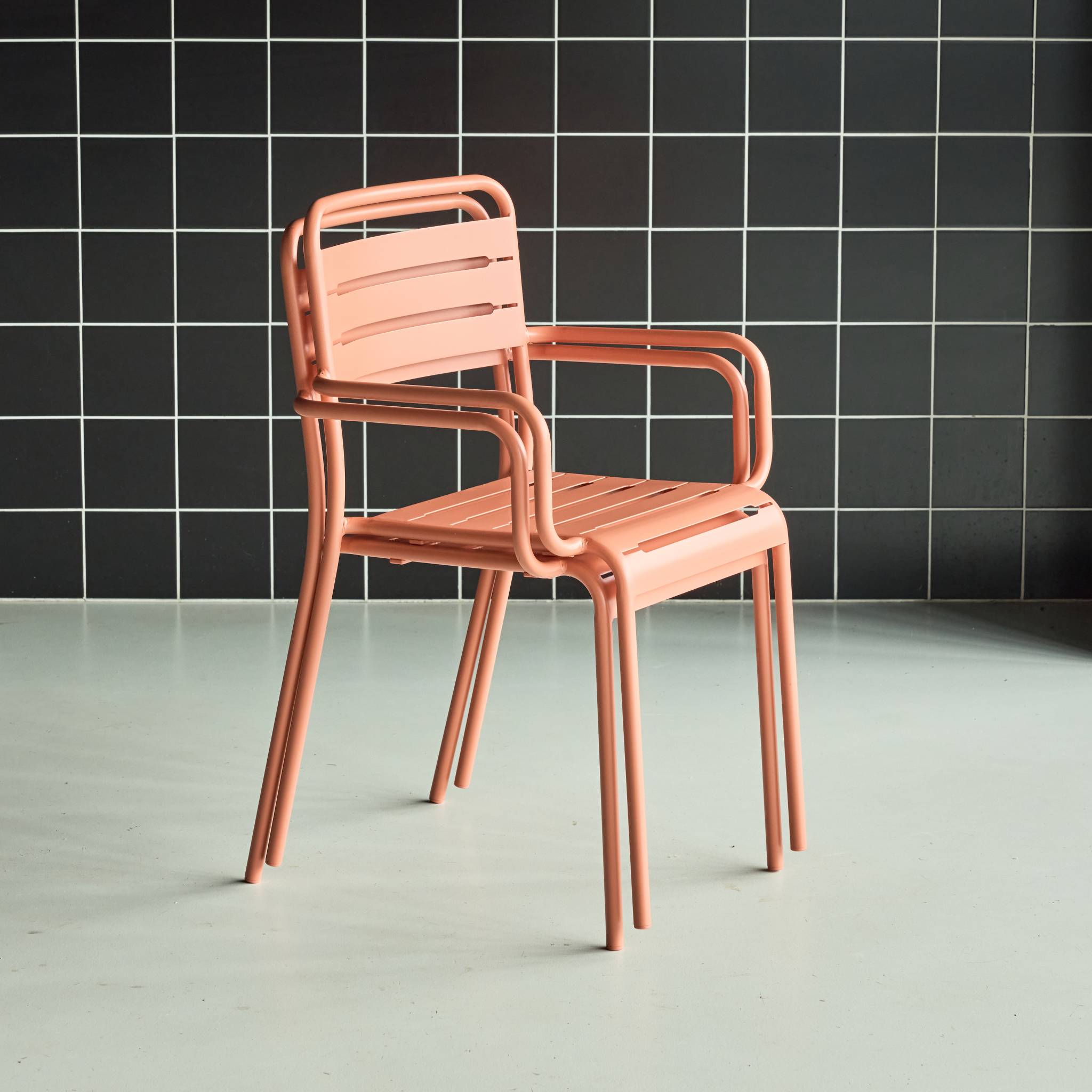 Fauteuil de jardin acier (lot de 2) AMÉLIA