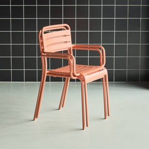 Fauteuil de jardin acier (lot de 2) AMÉLIA