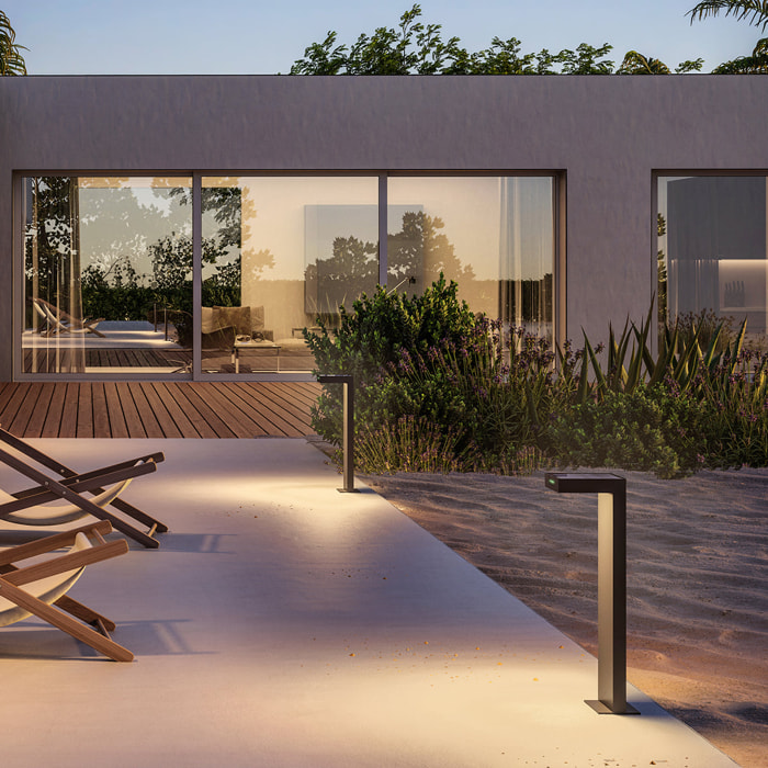 Borne solaire aluminium ALA MAXI H65CM